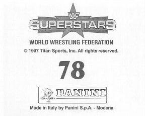 1997 Panini WWF Superstars Stickers #78 Mankind Back