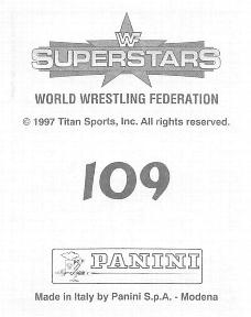 1997 Panini WWF Superstars Stickers #109 Ahmed Johnson / Triple H Back