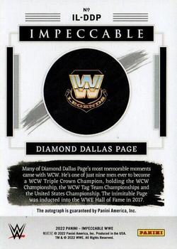 2022 Panini Impeccable WWE - Illustrious Ink Holo Gold #IL-DDP Diamond Dallas Page Back