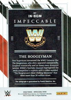 2022 Panini Impeccable WWE - Indelible Ink #IN-BGM The Boogeyman Back