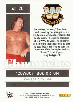 2022 Panini Chronicles WWE #20 Cowboy Bob Orton Back