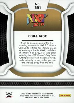 2022 Panini Chronicles WWE #231 Cora Jade Back