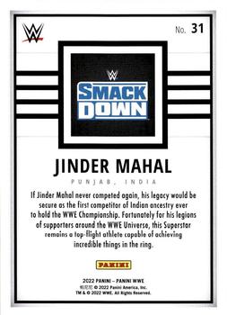2022 Panini WWE #31 Jinder Mahal Back