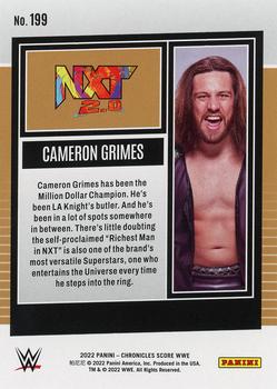 2022 Panini Chronicles WWE - Bronze #199 Cameron Grimes Back