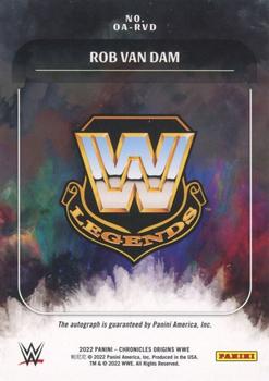 2022 Panini Chronicles WWE - Origins Autographs Gold #OA-RVD Rob Van Dam Back