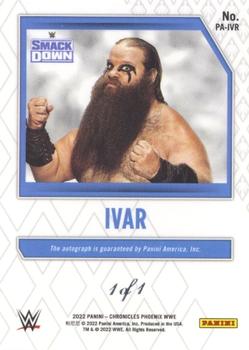 2022 Panini Chronicles WWE - Phoenix Autographs Gold Vinyl #PA-IVR Ivar Back