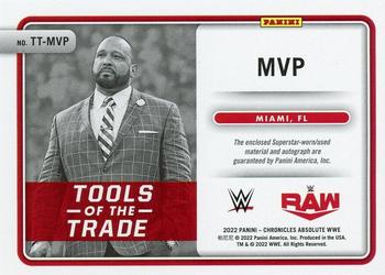 2022 Panini Chronicles WWE - Tools of the Trade Signatures Prime #TT-MVP MVP Back