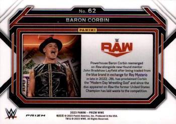 2023 Panini Prizm WWE - Green #62 Baron Corbin Back