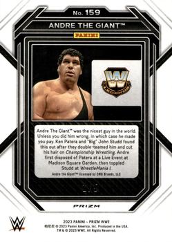 2023 Panini Prizm WWE - Gold Shimmer FOTL #159 Andre The Giant Back