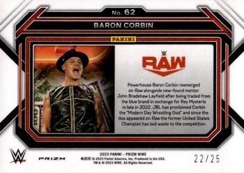 2023 Panini Prizm WWE - Under Card Blue #62 Baron Corbin Back