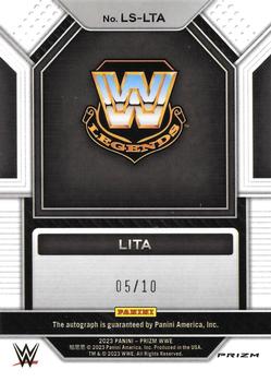 2023 Panini Prizm WWE - Legendary Signatures Prizms Gold #LS-LTA Lita Back