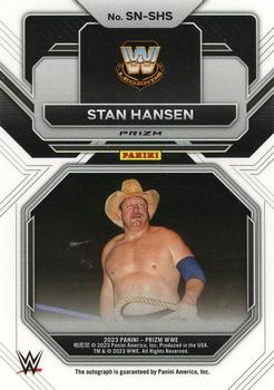2023 Panini Prizm WWE - Sensational Signatures Prizms Silver #SN-SHS Stan Hansen Back