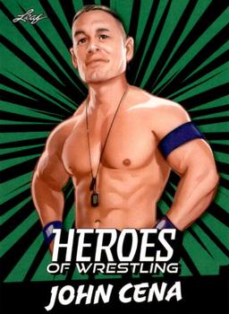 2023 Leaf Heroes of Wrestling - Green #B-5 John Cena Front