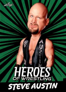 2023 Leaf Heroes of Wrestling - Green #B-9 Steve Austin Front