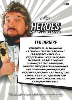 2023 Leaf Heroes of Wrestling - Purple #B-10 Ted DiBiase Back