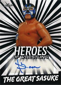 2023 Leaf Heroes of Wrestling - Autographs #BA-GS1 The Great Sasuke Front