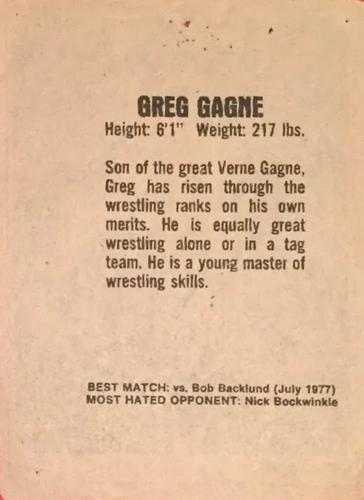 1978 Wrestling Annual #NNO Greg Gagne Back