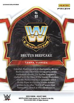 2023 Panini Select WWE - Orange Flash Prizms #97 Brutus Beefcake Back