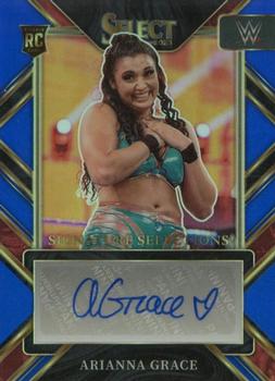 2023 Panini Select WWE - Signature Selections Blue Prizms #SL-AGR Arianna Grace Front