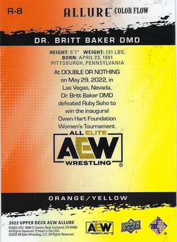 2022 Upper Deck Allure AEW - Color Flow Orange-Yellow #R-8 Dr. Britt Baker Back