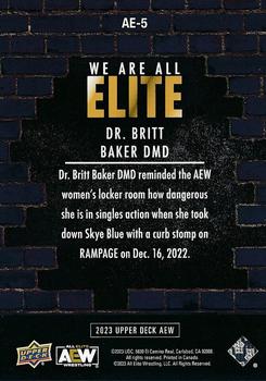 2023 Upper Deck AEW - We Are All Elite Silver #AE-5 Dr. Britt Baker Back