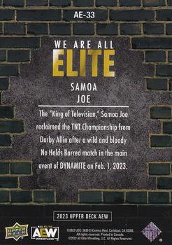 2023 Upper Deck AEW - We Are All Elite Red #AE-33 Samoa Joe Back