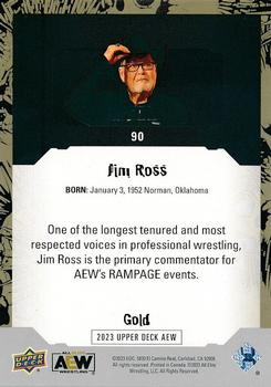 2023 Upper Deck AEW - Gold #90 Jim Ross Back