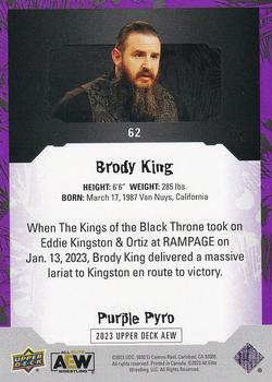 2023 Upper Deck AEW - Purple Pyro #62 Brody King Back