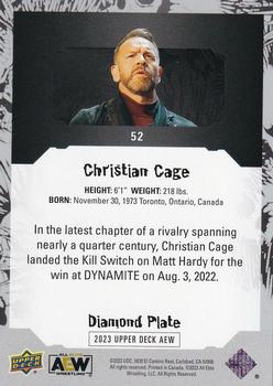 2023 Upper Deck AEW - Diamond Plate #52 Christian Cage Back