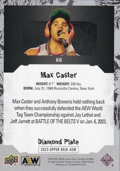 2023 Upper Deck AEW - Diamond Plate #60 Max Caster Back