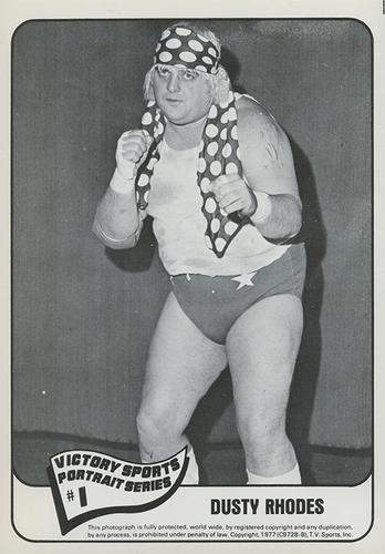 1977 Victory Sports Action/Portrait Series #NNO Dusty Rhodes Front