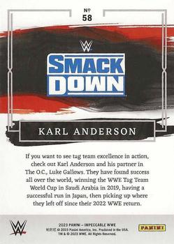 2023 Panini Impeccable WWE #58 Karl Anderson Back