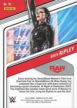 2023 Donruss Elite WWE - Aspirations #76 Rhea Ripley Back