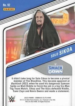 2023 Donruss Elite WWE - Status #92 Solo Sikoa Back