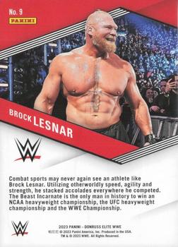 2023 Donruss Elite WWE - Spellbound Orange #9 Brock Lesnar Back