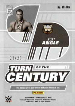 2023 Donruss Elite WWE - Turn of the Century Signatures Blue #TC-KAG Kurt Angle Back