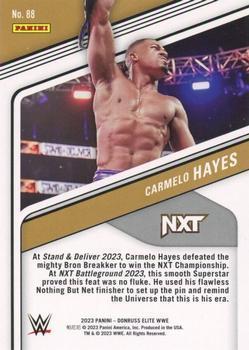 2023 Donruss Elite WWE - Red #88 Carmelo Hayes Back