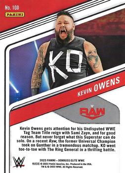 2023 Donruss Elite WWE - Green #100 Kevin Owens Back