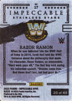 2023 Panini Impeccable WWE - Stainless Stars Purple #17 Razor Ramon Back