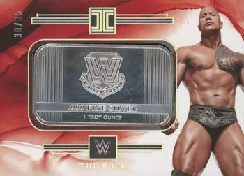 2023 Panini Impeccable WWE - WWE Legends Logo Silver #LGD-ROK The Rock Front