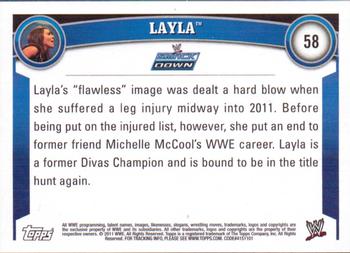 2011 Topps WWE #58 Layla Back