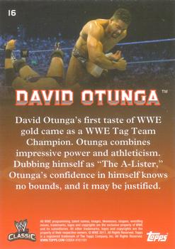 2011 Topps WWE Classic #16 David Otunga Back