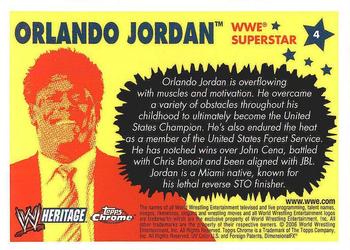 2006 Topps Heritage Chrome WWE #4 Orlando Jordan Back