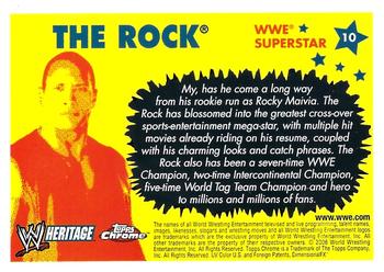 2006 Topps Heritage Chrome WWE #10 The Rock Back