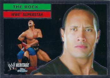 2006 Topps Heritage Chrome WWE #10 The Rock Front