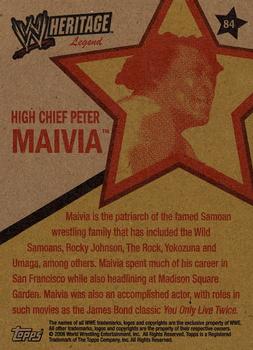 2006 Topps Heritage II WWE #84 High Chief Peter Maivia  Back