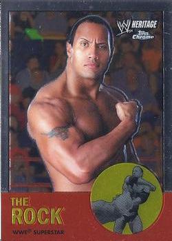 2007 Topps Chrome Heritage II WWE #10 The Rock Front
