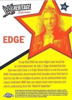 2007 Topps Chrome Heritage II WWE #16 Edge Back