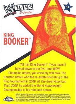 2007 Topps Chrome Heritage II WWE #31 King Booker Back
