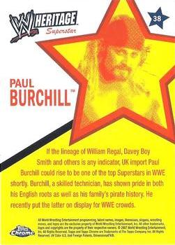 2007 Topps Chrome Heritage II WWE #38 Paul Burchill Back